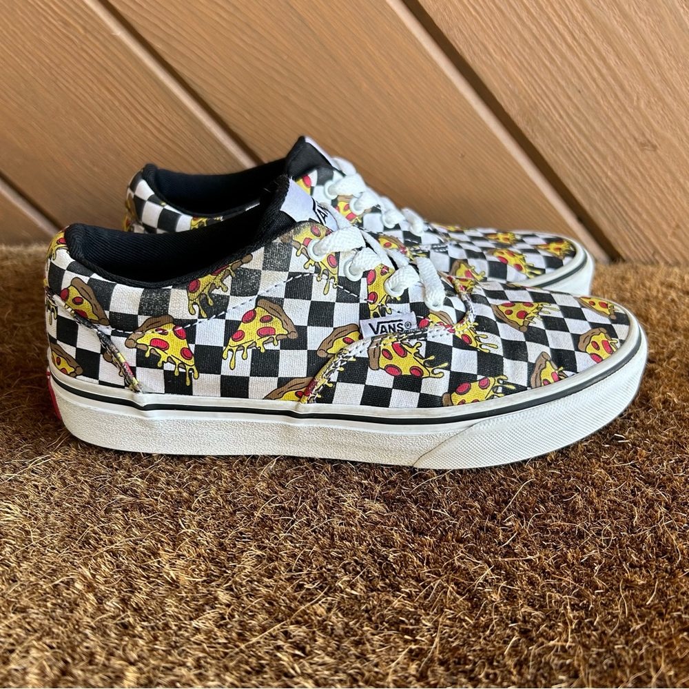 COPY - Vans Skate Shoes Doheny Kids' Sneakers - Checkered Pizza - Youth 4